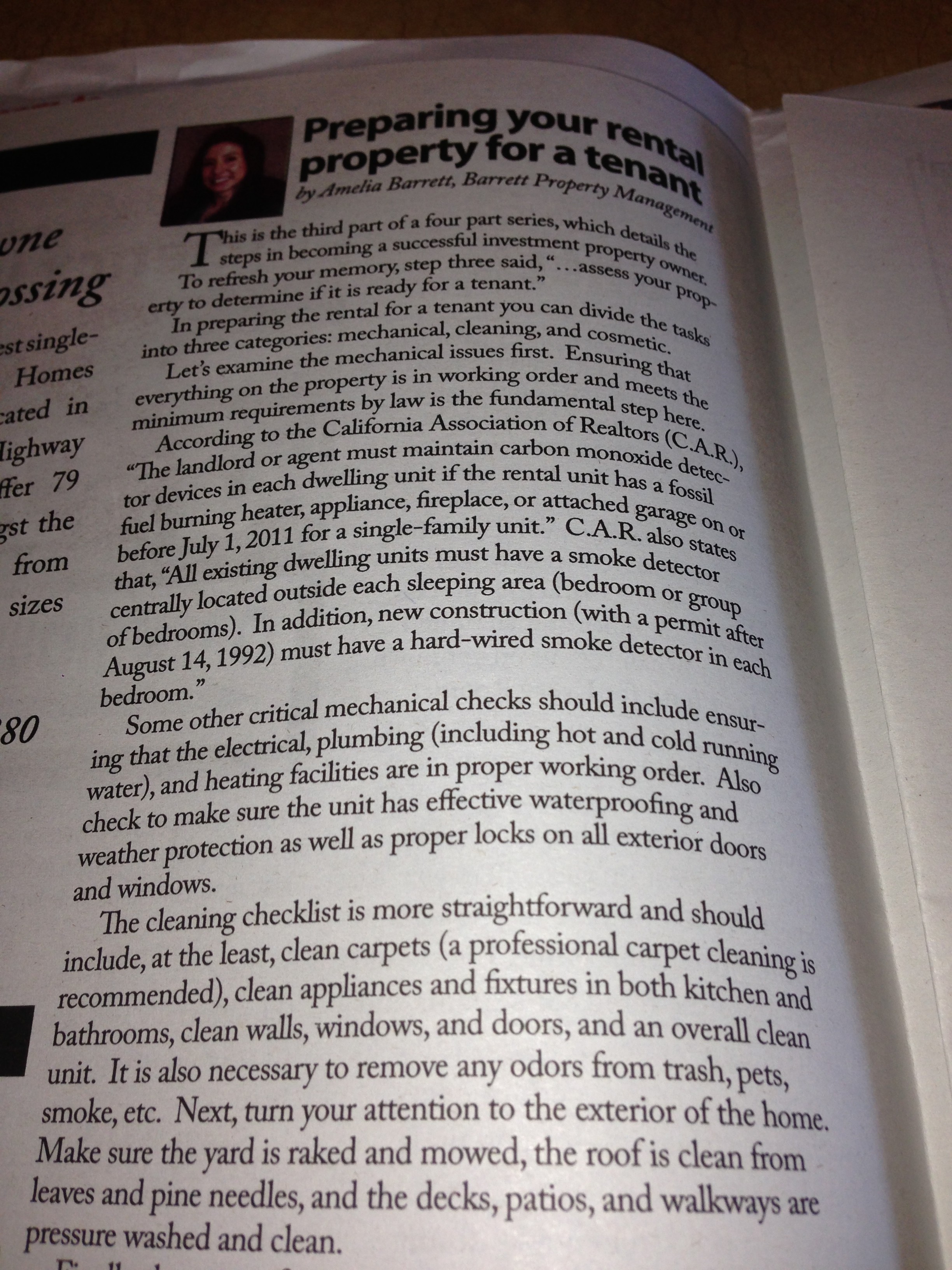 Amelia’s article “Preparing your rental property for a tenant” was featured in the 4/11/13 edition of The Union’s Real Estate Showcase